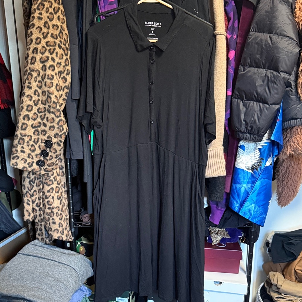 Torrid Black Polo Shirt Dress